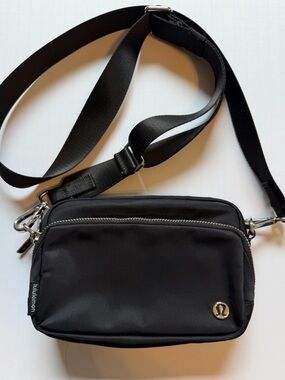 lululemon athletica Black Belt Bag with Adjustable Strap
